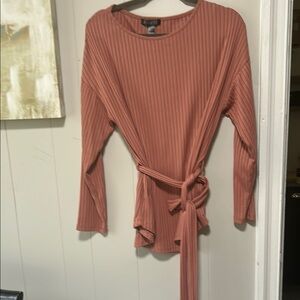 Revamped Ribbed Knit Top in Dusty Rose